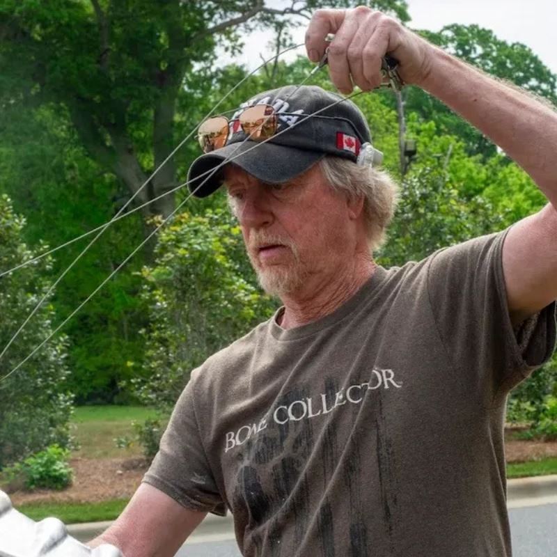 Lawrence Feir works on sculpture
